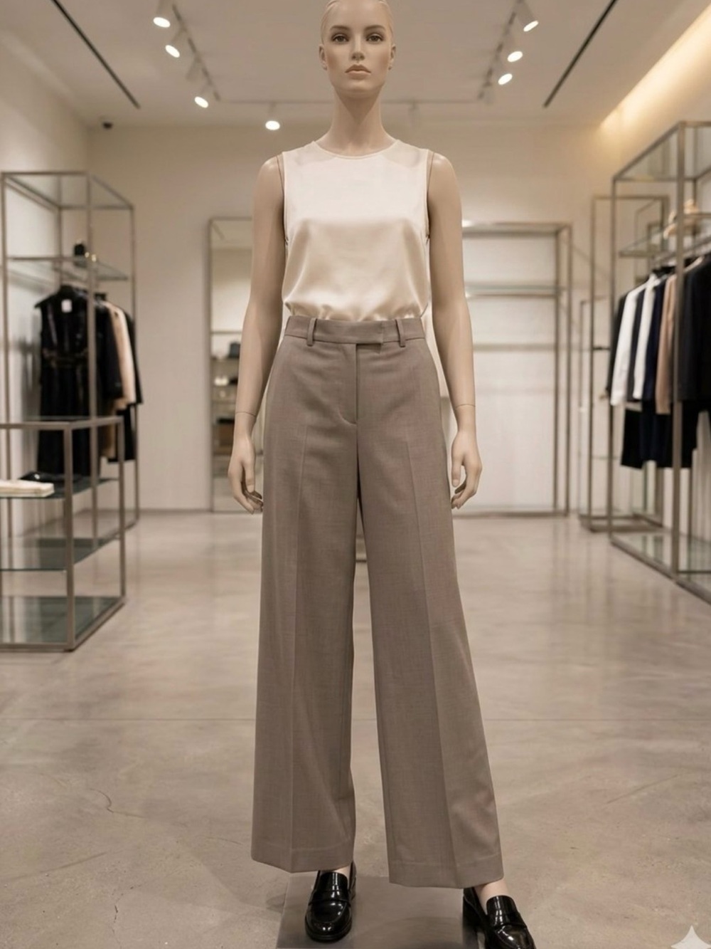 Truth Wide-Leg Trousers in Taupe